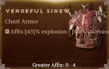 Vengeful Sinew [ ⭐️ Affix: MAX ROLL]