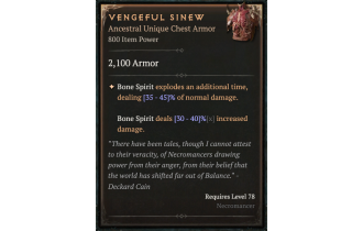 Vengeful Sinew [ ⭐️ Affix: MAX ROLL]