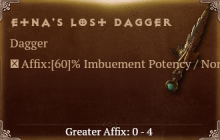 Etna's Lost Dagger [ ⭐️ Affix: MAX ROLL]