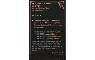 Sea Lord's Fine Gloves [ ⭐️ Affix: MAX ROLL]