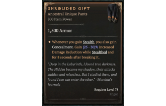 Shrouded Gift [ ⭐️ Affix: MAX ROLL]