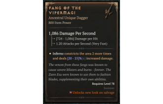 Fang of the Vipermagi [ ⭐️ Affix: MAX ROLL]