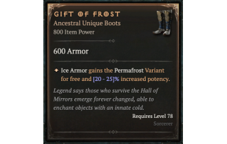 Gift of Frost [ ⭐️ Affix: MAX ROLL]