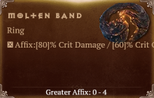 Molten Band [ ⭐️ Affix: MAX ROLL]