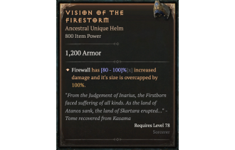 Vision of the Firestorm [ ⭐️ Affix: MAX ROLL]
