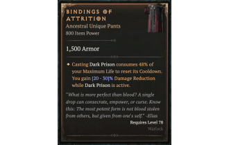 Bindings of Attrition [ ⭐️ Affix: MAX ROLL]