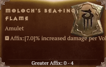 Moloch's Beating Flame [ ⭐️ Affix: MAX ROLL]