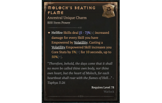 Moloch's Beating Flame [ ⭐️ Affix: MAX ROLL]