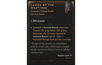 Sashes of the Wretched [ ⭐️ Affix: MAX ROLL]