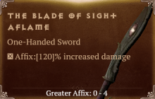 The Blade of Sight Aflame [ ⭐️ Affix: MAX ROLL]
