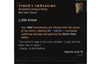 Storm's Companion [ ⭐️ Affix: MAX ROLL]