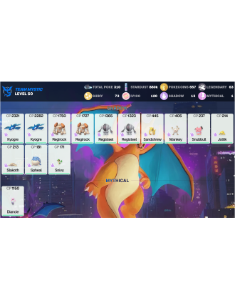 Legendary: 63 | Shiny: 73 | Hundo: 120 | ShinyLegend: 1 [Level: 50 | Stardust: 880.1k | Team: Mystic]