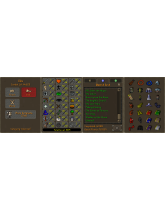Pure - 1 DEF | TTL: 809 | CL: 44 | QP: 76 [Infernal, Ava's, Mithril Gloves, God Book + MORE!]