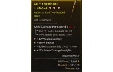 Armageddon Menace [Ancestral Rare | ⭐ 3 Greater | Two-Handed Mace | Druid]