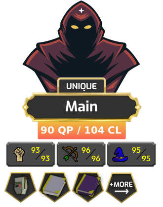 Main | Starter | TTL: 1180 | CL: 104 | QP: 90 [Ava's, Lunars, DT1, Piety, Pets, God Book + MORE!]