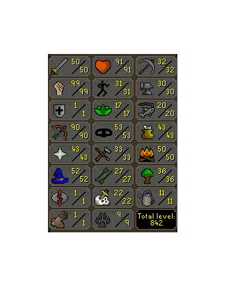 50 ATT | 99 STR | 90 RAN | DT | M gloves | 54 QP | 76 CB [Pure - 1 Def 🔅 Original Owner]