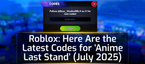 Roblox Anime Last Stand Codes July 2025 Redeem Exclusive Rewards Slide 1643 
