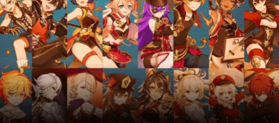All Pyro Characters in Genshin Impact All Pyro Characters in Genshin Impact