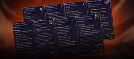 Diablo 4 Uniques List